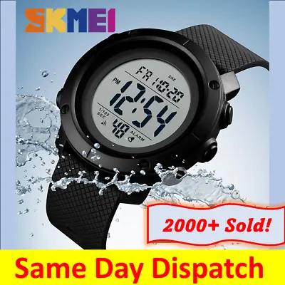 SKMEI Digital Sports Watch Mens 50M Waterproof Resistant Casual Military 1426 • $21.95