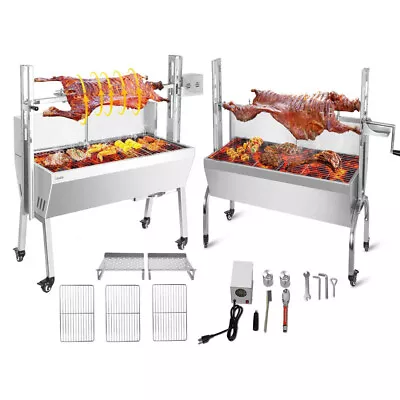 $259.99 • Buy 132/176 LBS BBQ Grill Roaster Rotisserie Spit Hog Lamp Roaster Outdoor Cooker