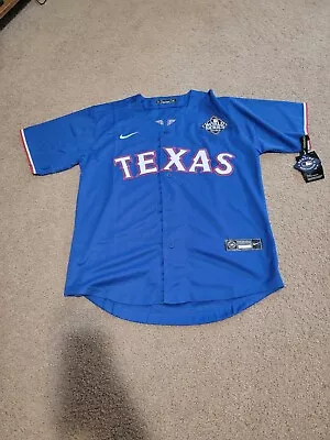 NWT Corey Seager Texas Rangers Blue Jersey Size Men’s Medium Stitched • $54.99