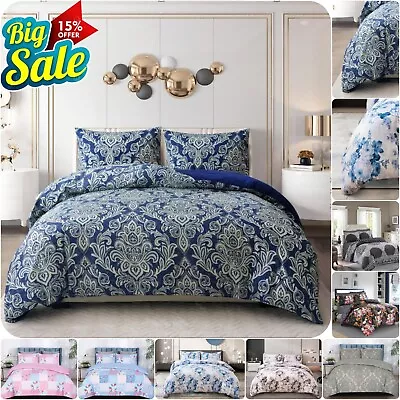 Luxury  Bedding Set Rich Cotton Duvet Quilt Cover With Fitted Sheet & Pillowcase • £24.75