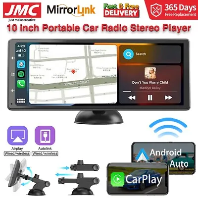 JMC 10  Portable Smart Car Stereo Wireless Apple Carplay Android Auto Multimedia • $74.99