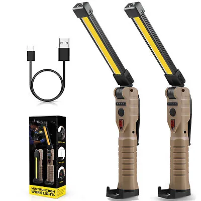 Work Light LED COB Rechargeable Magnetic Base Super Bright Flashlight Lamp Torch • $19.99