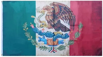 3x5 Mexico Mexican Vintage Tea Stained 100D Woven Poly Nylon 3'x5' Flag Banner • $12.88