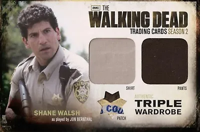 £1143.52 • Buy The Walking Dead Season 2, Shane Walsh Triple Wardrobe Redemption Relic Card OM9