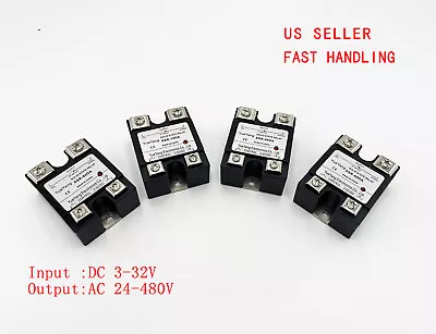 YueYang Solid State Relay SSR-10DA 25DA 40DA 60DA 100DA 120DA480V DC Control AC • $10.60