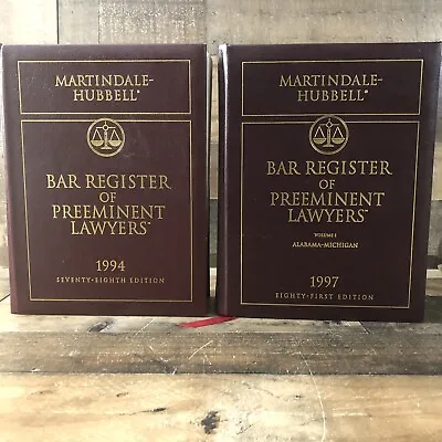 2 Martindale-Hubbell Bar Register Of Preeminent Lawyers 1994 1997 Editions • $63.20