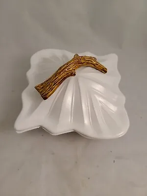 Vintage 1957 Miramar Of California Ceramic Ecru Lidded Candy Dish #700 Chips • $14.97