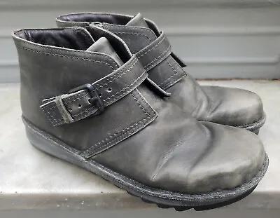 Naot Womens Size 8.5 Boots 40 Combat 8 1/2  Gray Leather Comfort Walking Outdoor • $37.99