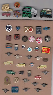 Vintage TRUCK LORRY Logo Pin Badges BEDFORD DAF SCANIA MAN TATRA OM AEC Job Lot • £7.72