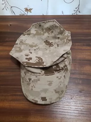 USMC COVER GARRISON MARPAT DESERT US MARINE CORPS CAP HAT Small #17 • $9.99