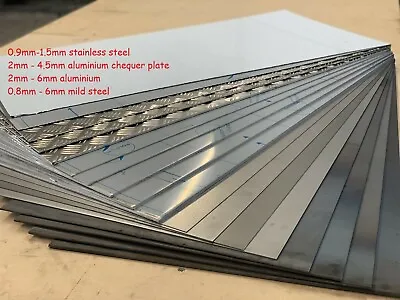 Steel Aluminium Stainless Plate Sheet 0.8mm 1mm 1.5mm 2mm 3mm 4mm 5mm 6mm • £18