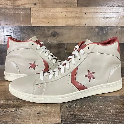 Converse John Varvatos Pro Leather Size 12 Mens Red White 114263 High Top Traine • $79.99