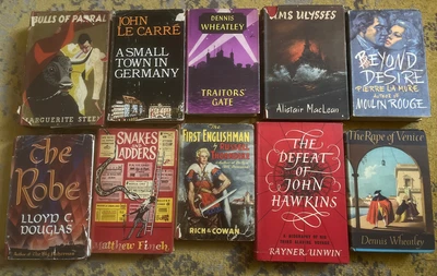 £18.50 • Buy Job Lot 10 X Vintage 1950s 60s Novels Wheatley Maclean Le Carre Hardbacks DJs