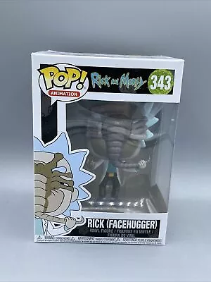Tec Funko Pop Vinyl Rick & Morty Rick With Facehugger #343 Exclusive Animation • $25