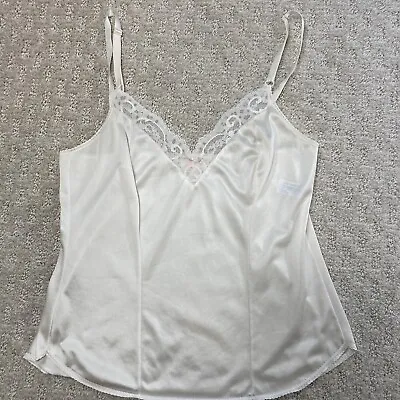 Vintage Maidenform White Camisole Size 34 Style 68004 Sweet Nothings Pink Marks • $13.50