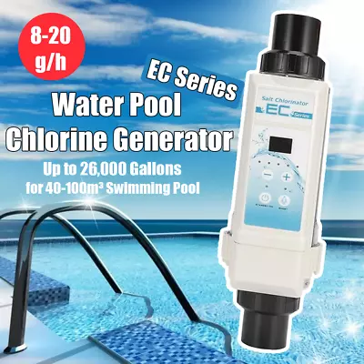 New Water Pool Chlorine Generator 8g/h Salt Chlorinator System W/ Power Adapter • $413.32