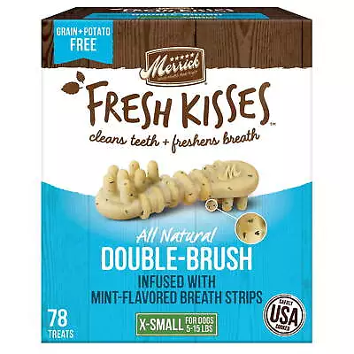 Merrick Fresh Kisses Dog Dental Chews For Extra Small Breeds Grain Free 24.0 Oz • $25.69