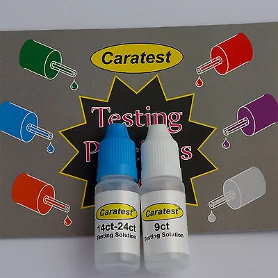 £15.95 • Buy GOLD 9ct,14/15ct,18ct,22ct TESTING KIT TESTER SOLUTION + COLOUR TESTING BOOKLET 