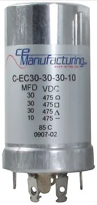 CE Manufacturing Multisection Mallory FP Can Capacitor 30/30/30/10µf @ 475VDC • $49.59