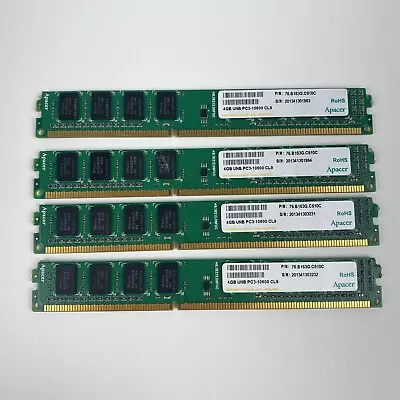 16GB DDR3 Desktop Memory Ram (4x4GB) Apacer Low Profile - 1333MHz • $35
