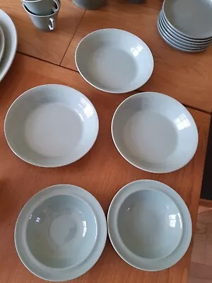 £14 • Buy Woods Ware Beryl Green Vintage Soup Dessert Bowls WW2 1940' Retro Utility