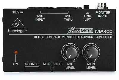 Behringer MicroMON MA400 Monitor Headphone Amplifier (3-pack) Bundle • $105