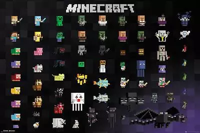 Minecraft Poster Pixel Sprites 91.5 X 61cm • £13.34