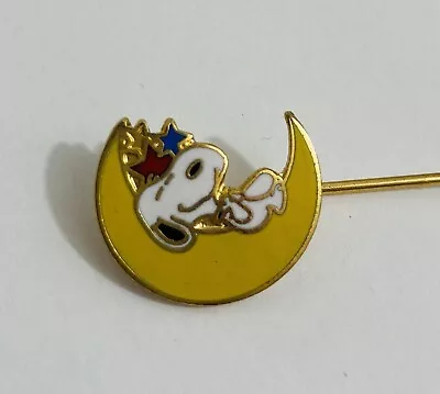 ✨ VTG Aviva Jewelry SNOOPY Moon & Stars Peanuts Enamel STICK LAPEL PIN NOS  ✨🌙✨ • $8.99