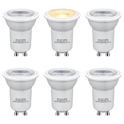 6 X Mini GU10 LED Replacement Halogen Light Bulbs 35mm Small GU10 35W  • £15.99