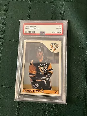 1985 Topps Hockey #9 Mario Lemieux Penguins Rookie Card PSA 9 MINT Near Perfect! • $1200