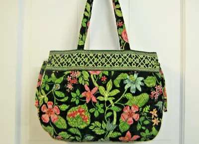 Vera Bradley Tie Tote BOTANICA Shoulder Bag PURSE 10 X 13 X 4.5 EUC • $17.99