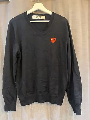 £30 • Buy Comme Des Garcons Play Knit Intarsia Pullover