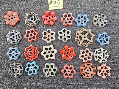 Vintage Faucet Valve Handles - Steampunk - Water Knobs - Lot Of 24 Total • $24.99