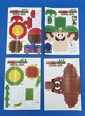 Mario And Luigi Paper Jam Papercraft Figure Set Unused • $29.99