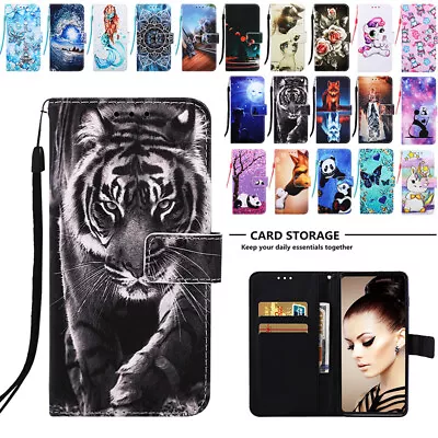 $14.89 • Buy For Samsung Galaxy S21 S20 Note20 Patterned Flip Magnetic Wallet Card Case Cover