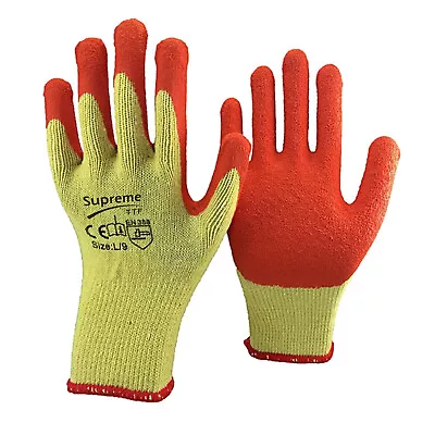 Builders Work Gloves Nylon Safety Pu Grip Anti Cut Level 5 Mechanic Garden 1-120 • £2.49