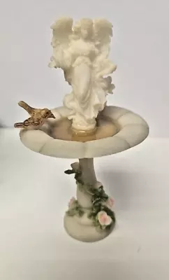 1999 Seraphim Classics Heaven On Earth #81831 Birdbath Birds Angel Statue 5” • $14.80