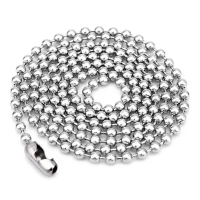 5pcs/lot Stainless Steel Round Ball Bead Chain Necklace Men Women 1.6/2/2.4/3mm • $4.99