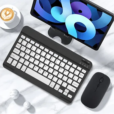 Bluetooth Keyboard Mouse Set For IPad 7/8/9th Gen 10.2  Air 5 10.9  2022 Pro 11  • £15.99