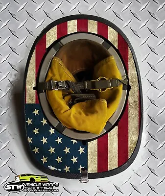 Classic USA Fire Helmet Wrap Sticker Decal Brim Trim • $39.99