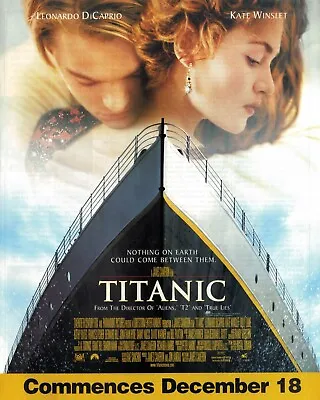 Titanic 1997 Film By James Cameron Vintage Original Australia Print Ad 1997 • $49.99