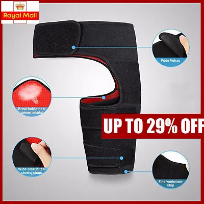 £7.49 • Buy Pain Relief Leg Hip Wrap Thigh Support Brace For Groin Hamstring Injury Sprains