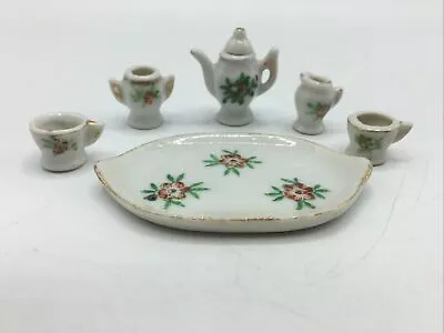 Miniature Porcelain Tea Set Doll House Child's Play ~Made In Occupied Japan • $24