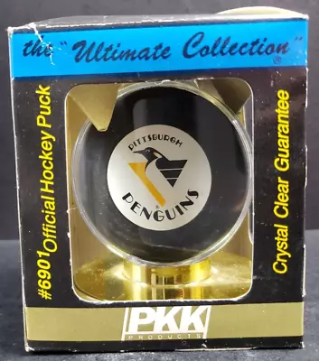 Vintage Pittsburgh Penguins Official NHL Hockey Puck PPK Products Opened Box • $14.99