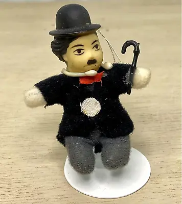 Charlie Chaplin Ornament Figure Matchbox Bean Doll Bubbles Inc With Stand • $14.88