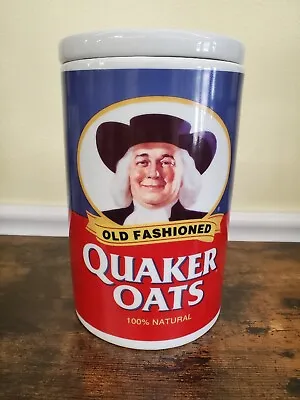 Quaker Oats 120th Anniv. 1877-1997 Cookie Jar W/ Lid 9  Limited Edition • $29.99