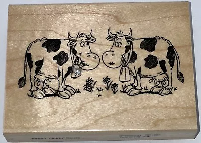 Diamonds @1997 Rubber Stamp F6021 Talking Cows • $19.99