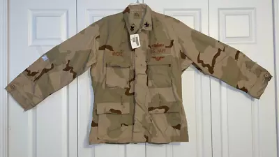 Army 3-COLOR DESERT Military Field Combat CAMO BDU Coat Shirt - MEDIUM SHORT • $4.99