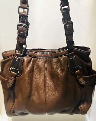 B Makowski Handbag Large Portofino Triple Zip Satchel Purse Shoulder Bag • $49