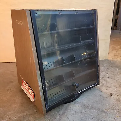 Vintage  EVEREADY Batteries Spinning Counter Top Display Case 14  X 12  X 17  • $145